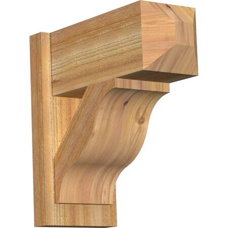 Ekena Millwork Funston Rough Sawn Craftsman Outlooker, Western Red Cedar, 8"W x 18"D x 18"H OUT08X18X18FST04RWR